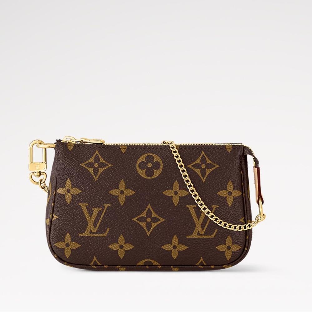Louis Vuitton Gold Chain Monogram Mini Pochette